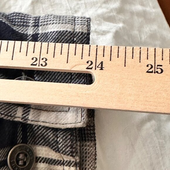 Dickies Mens XL Quilted Flannel Hooded Shacket Zip Navy Plaid Heritage Workwear - Picture 12 of 12